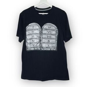 Michael Jordan Nike Air AJX 10 Commandments Tablet Tee Shirt Black Men's Large